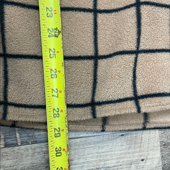 Lemoda Tan Plaid Button-Up Cape Woman One size - Picture 10 of 10